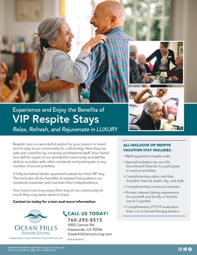 Ocean Hills VIP Respite flyer REV page